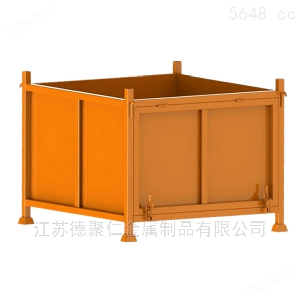 供应金属周转箱 折叠仓库笼 大型可回收铁框